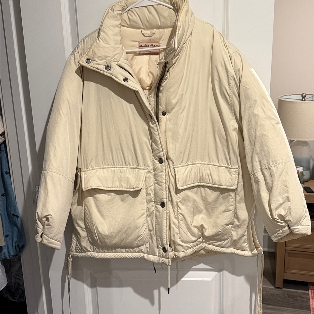 Free People We the Free Duvet Bomber Jacket S bone color